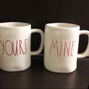Yours and Mine Mugs Set, NWT Rae Dunn